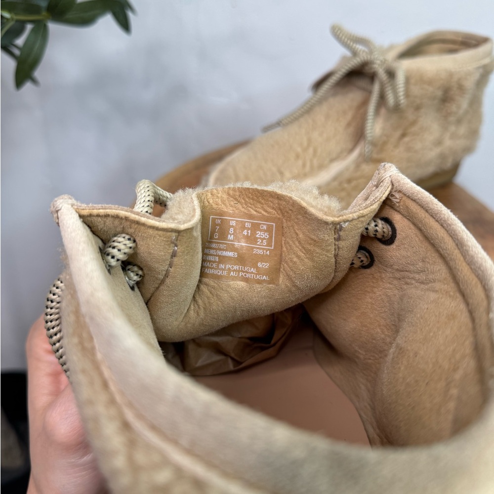 Moncler x Clark Men Shearling Moccasin Boots 8US - Picture 9 of 9
